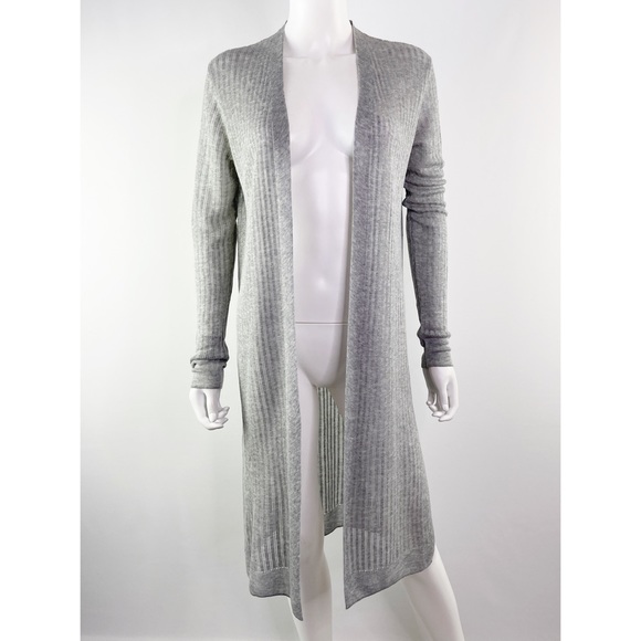 AllSaints Women's Gray Lightweight Knit Open Front JENNA Cardigan Size M - Picture 1 of 10